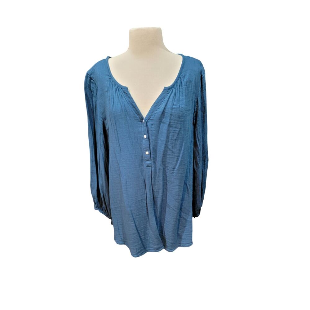 Old Navy Long Sleeve Gauzy Blouse – Blue – Size L